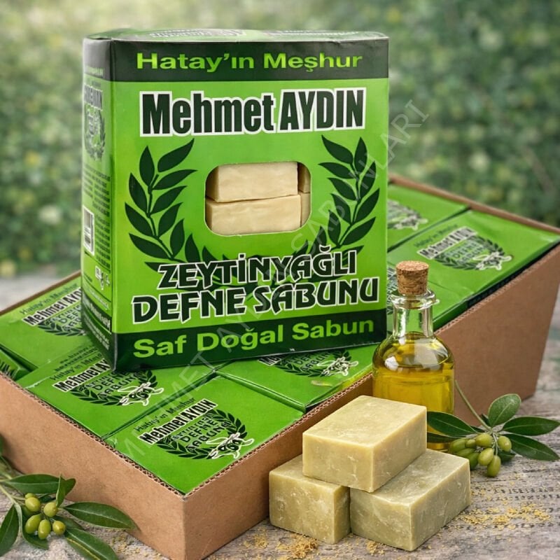 Zeytinyağlı Defne Sabunu (Yeşil) Koli – 9 Paket (Toptan Avantajlı)