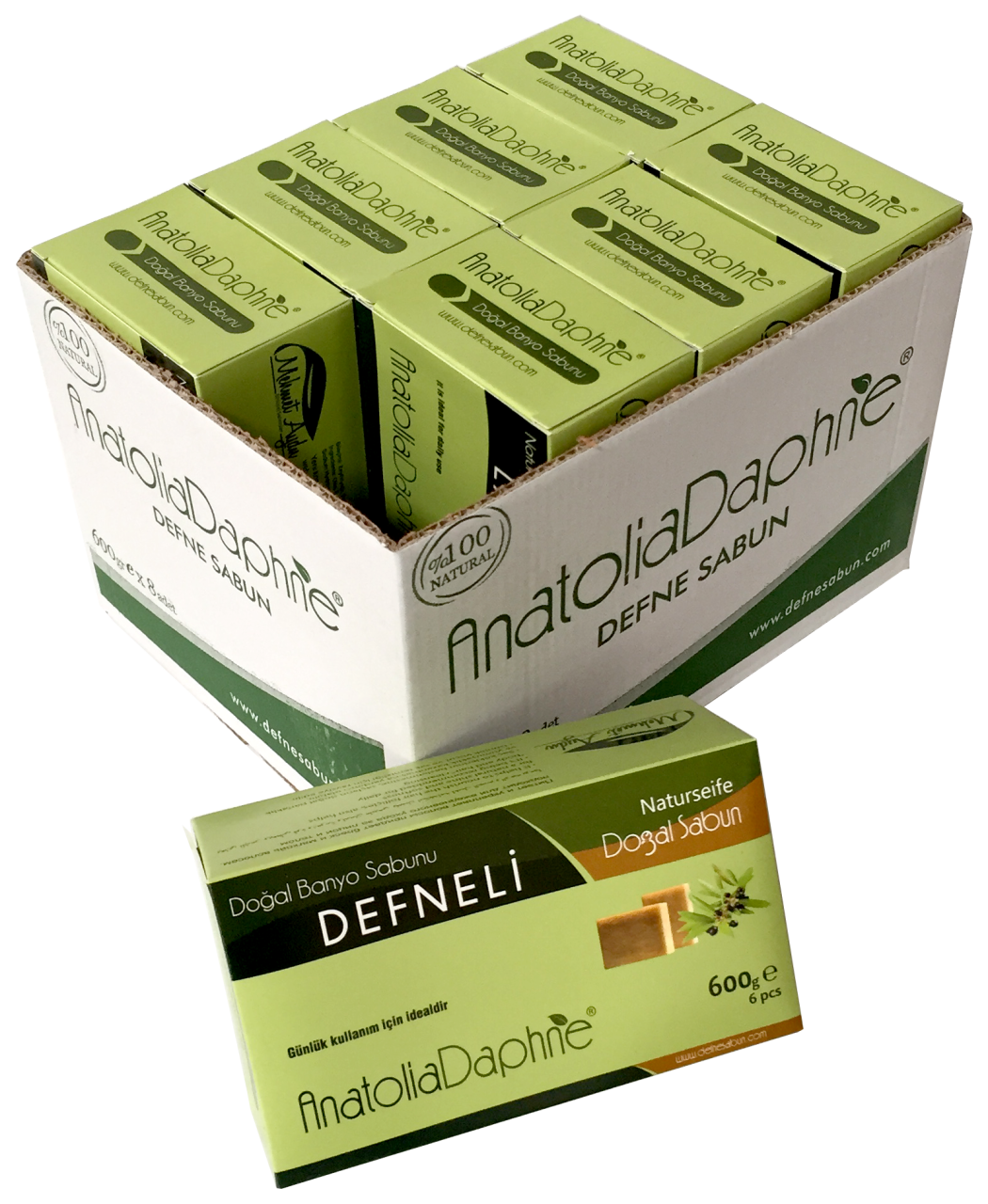 DEFNELİ (LAUREL) 600g SABUN KOLİ - 8 PAKET